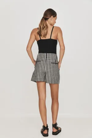 Rikki High Short - Black/White Check