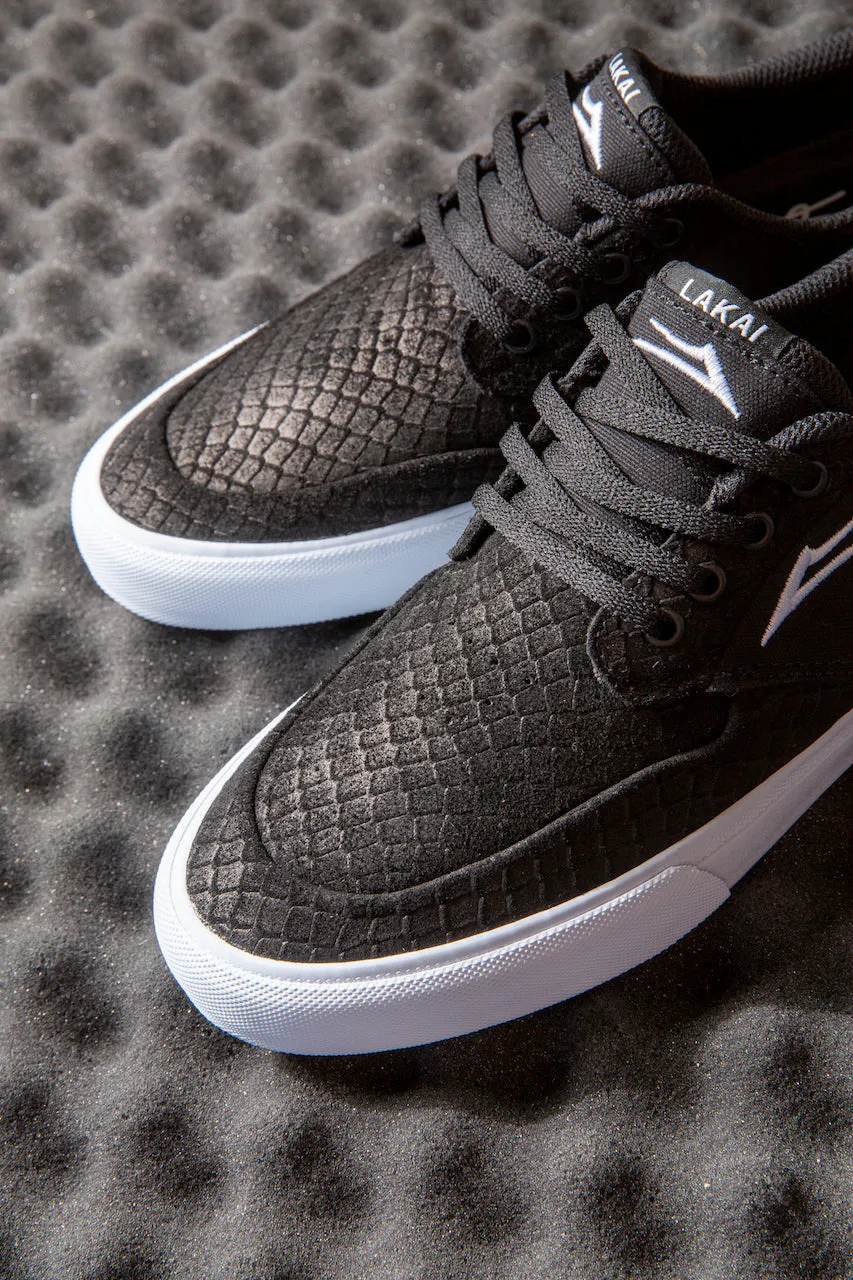 Riley 3 - Black Snake Suede