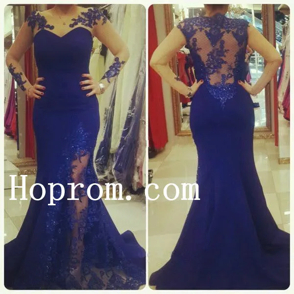 Royal Blue Prom Dresses,Mermaid Prom Dress,Evening Dress