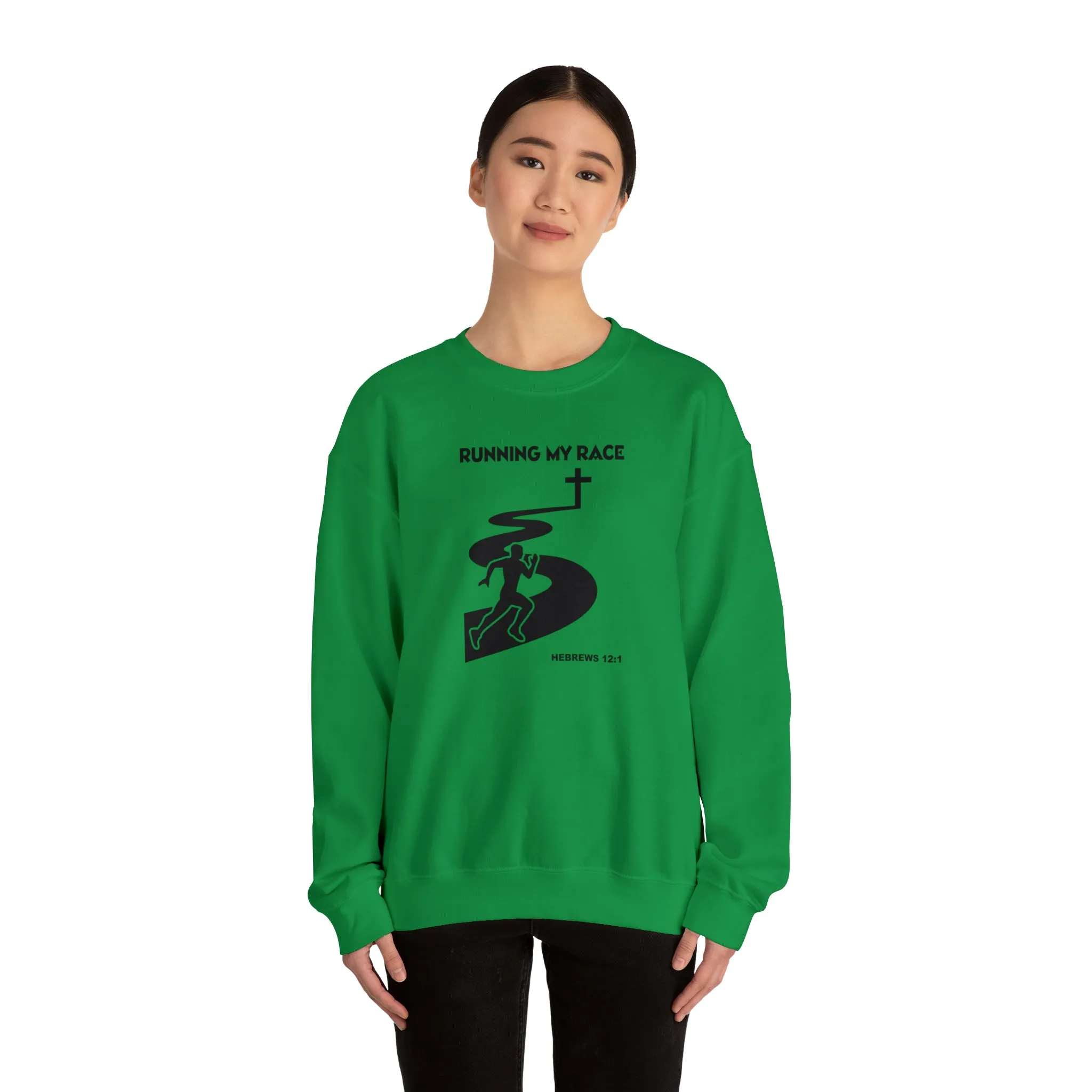 Running My Race Men’s Unisex Heavy Blend™ Crewneck Sweatshirt