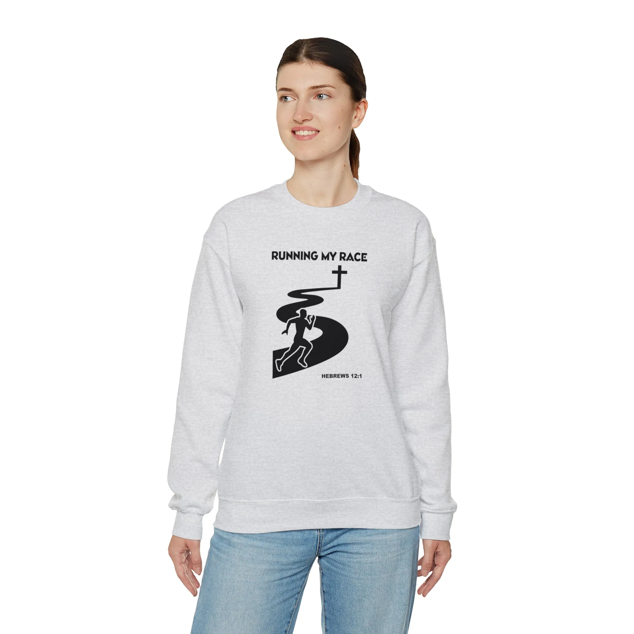 Running My Race Men’s Unisex Heavy Blend™ Crewneck Sweatshirt