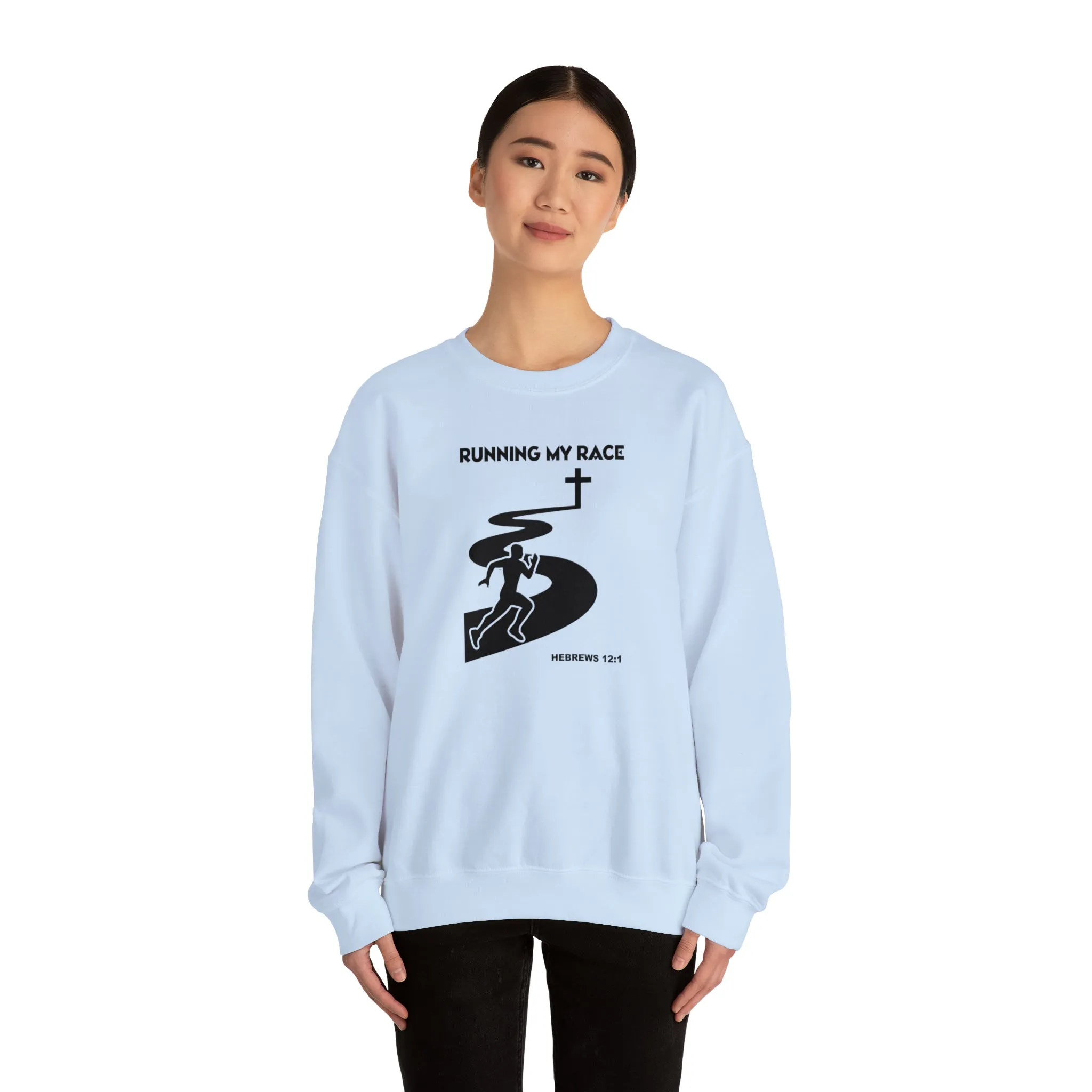 Running My Race Men’s Unisex Heavy Blend™ Crewneck Sweatshirt