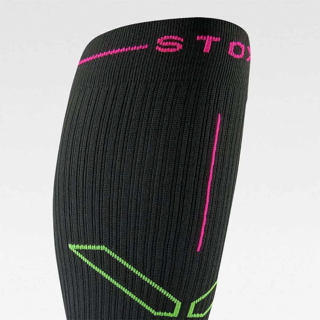 Running Socks Women | Charcoal / Fuchsia