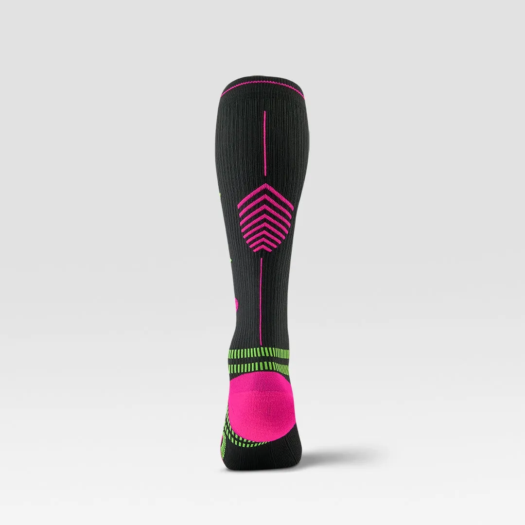 Running Socks Women | Charcoal / Fuchsia