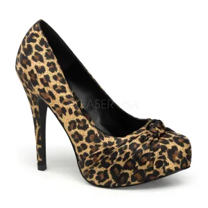SAFARI-06  Tan Leopard Print Satin
