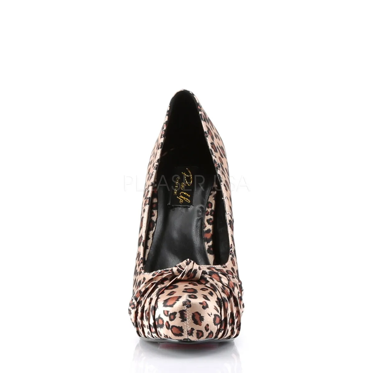 SAFARI-06  Tan Leopard Print Satin