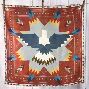 Soaring Eagle Star Quilt Shorty Wild Rag Silk