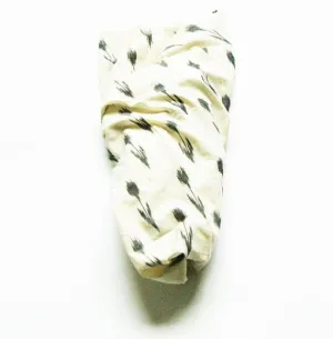 SOLD OUT White Tulip Artisan Woven Cotton Ikat Baby Swaddle