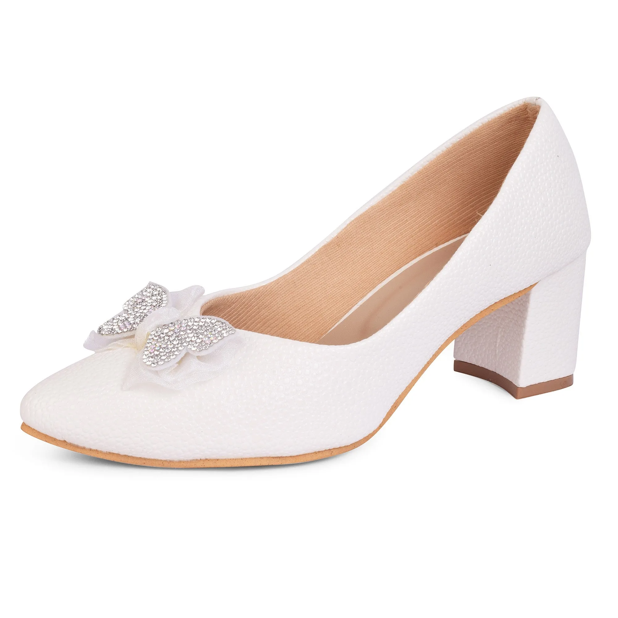 Sophisticated & Charming Slip-On Block Heels Ballerinas With Stylish Buckle