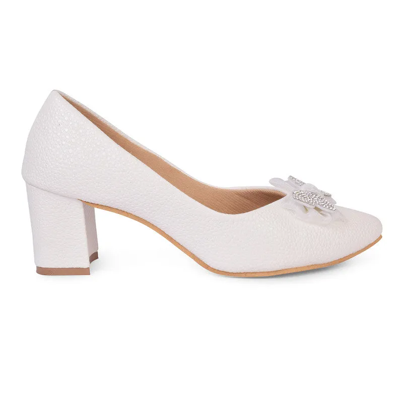 Sophisticated & Charming Slip-On Block Heels Ballerinas With Stylish Buckle