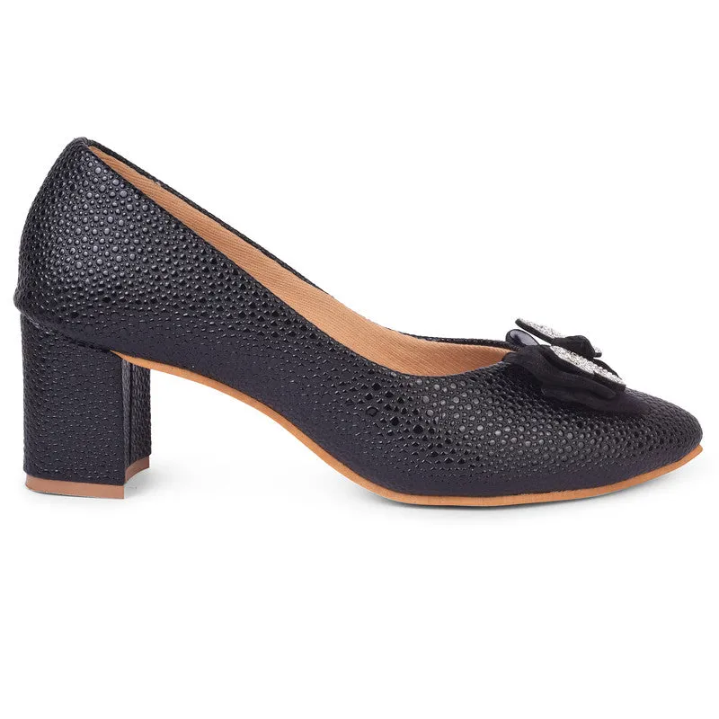 Sophisticated & Charming Slip-On Block Heels Ballerinas With Stylish Buckle