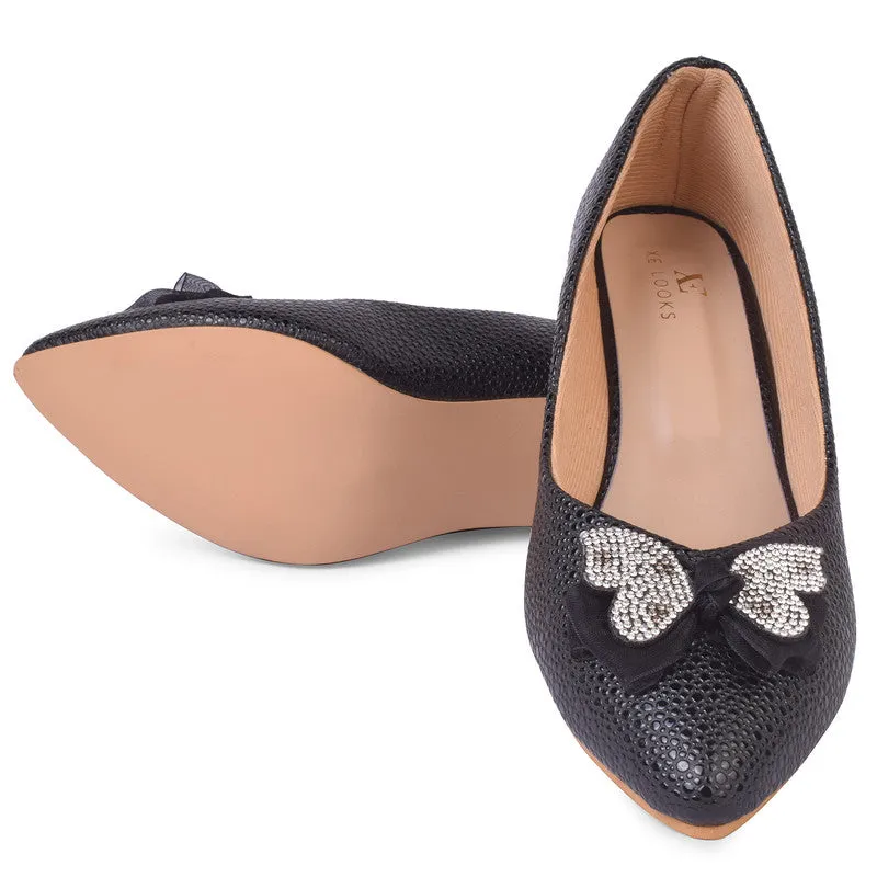 Sophisticated & Charming Slip-On Block Heels Ballerinas With Stylish Buckle