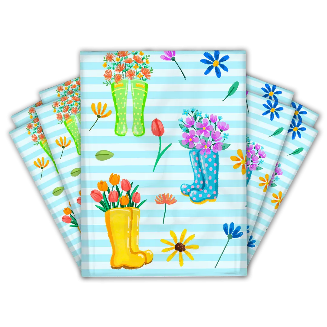 Spring Rain boots 10x13 Premium Poly Mailer - set of 10