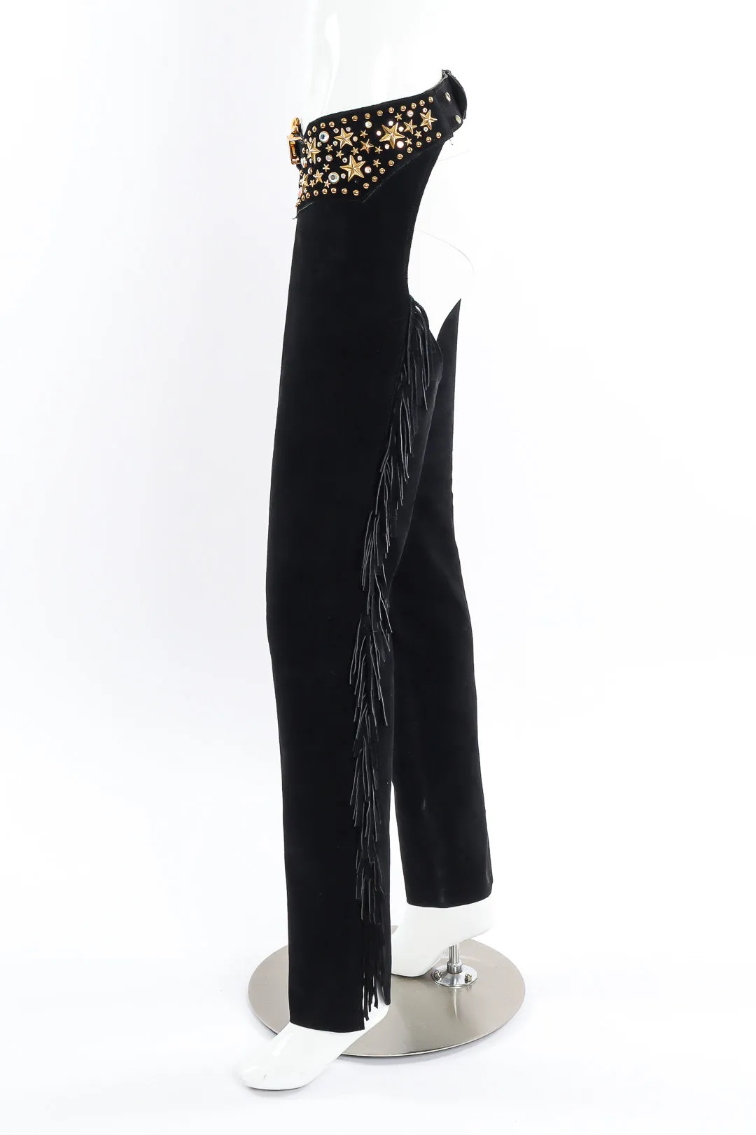 Stardust Studded Suede Fringe Chaps