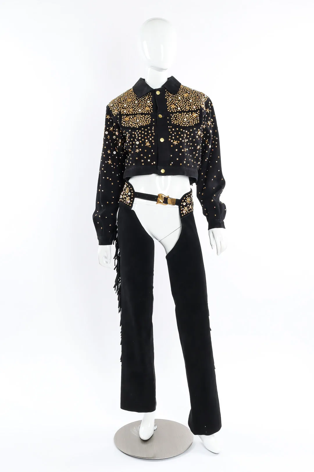 Stardust Studded Suede Fringe Chaps