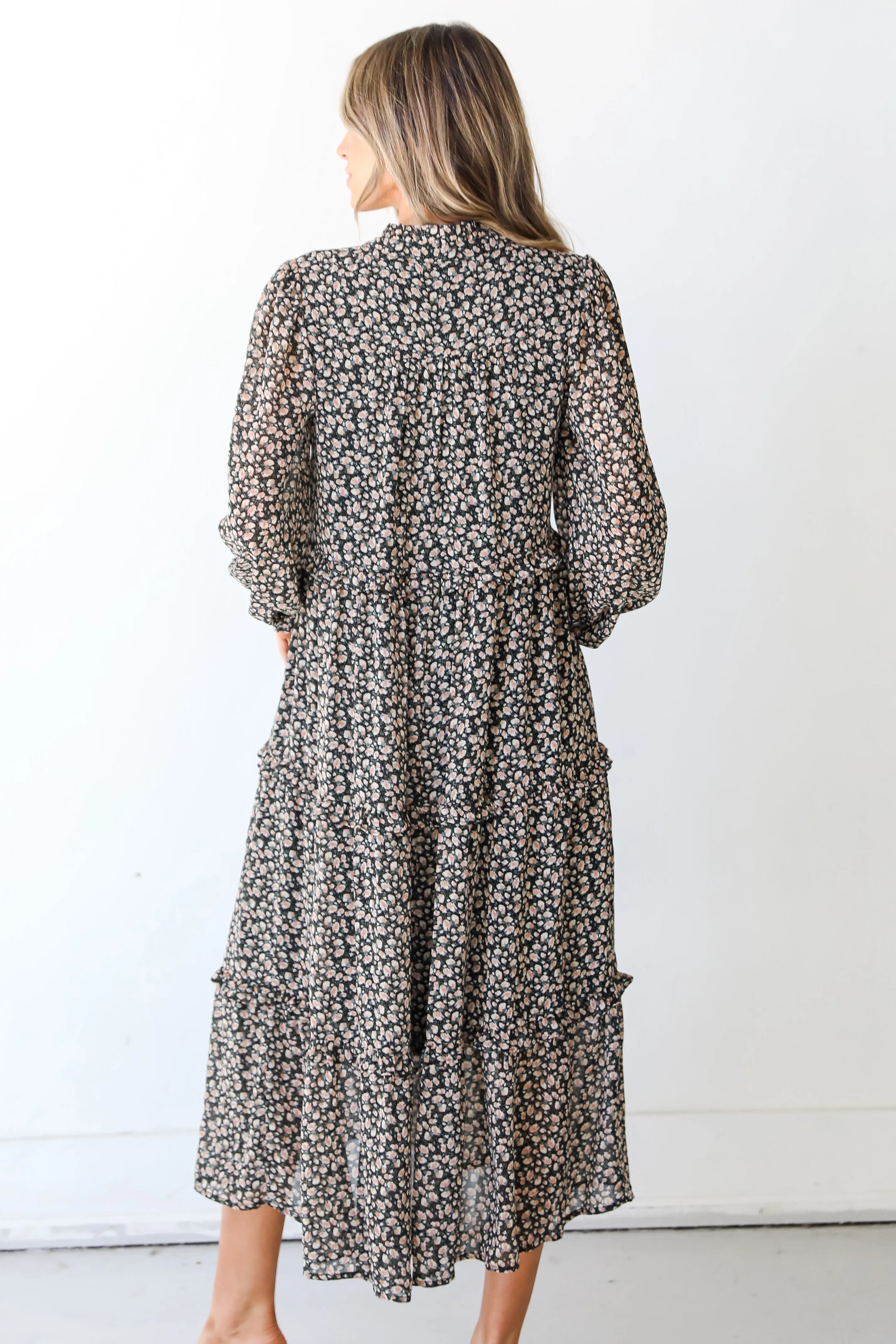 Stunning Sweetheart Floral Midi Dress