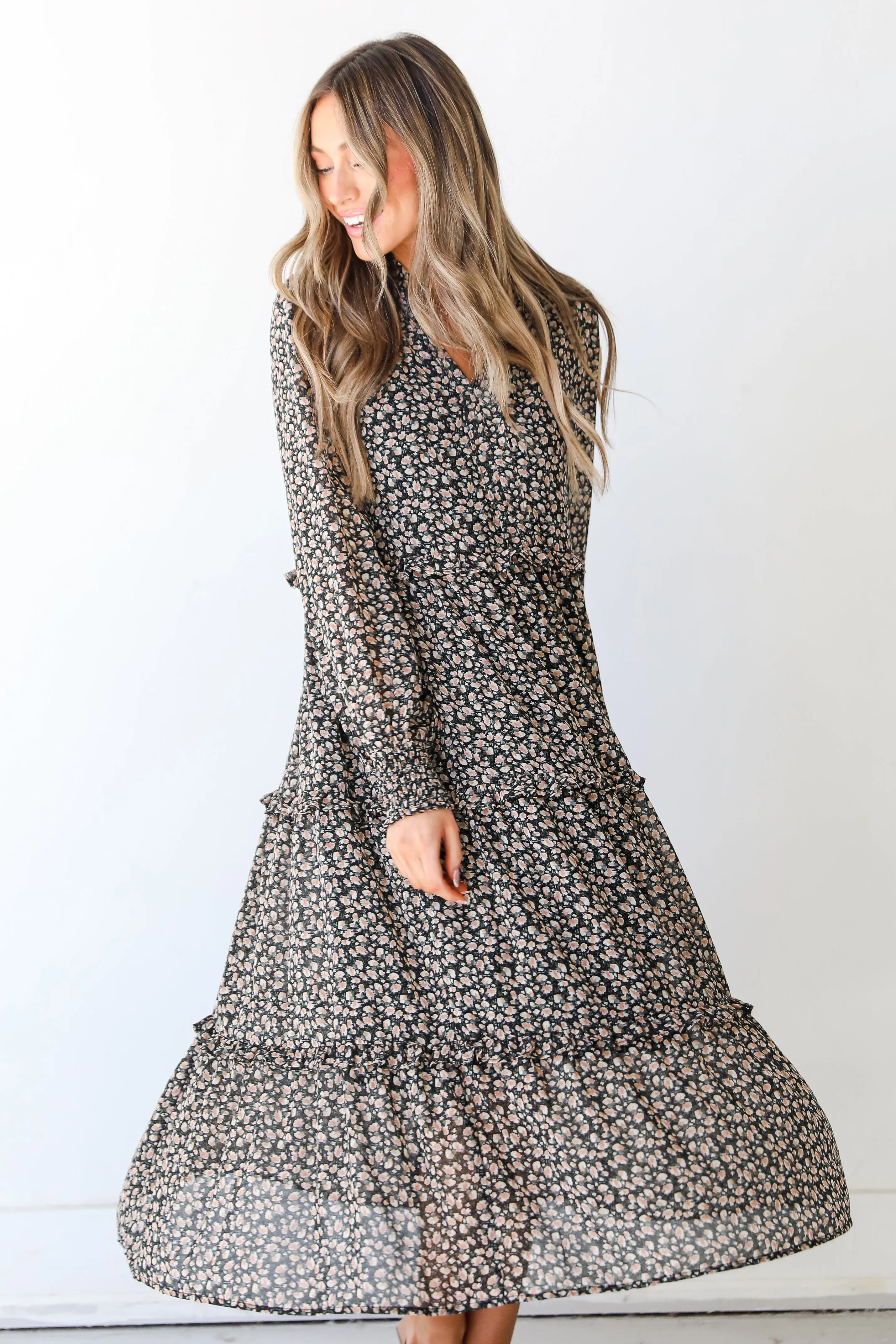 Stunning Sweetheart Floral Midi Dress