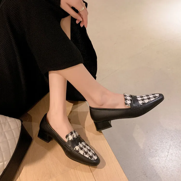 Stylish Vintage Leather Plaid Sandals