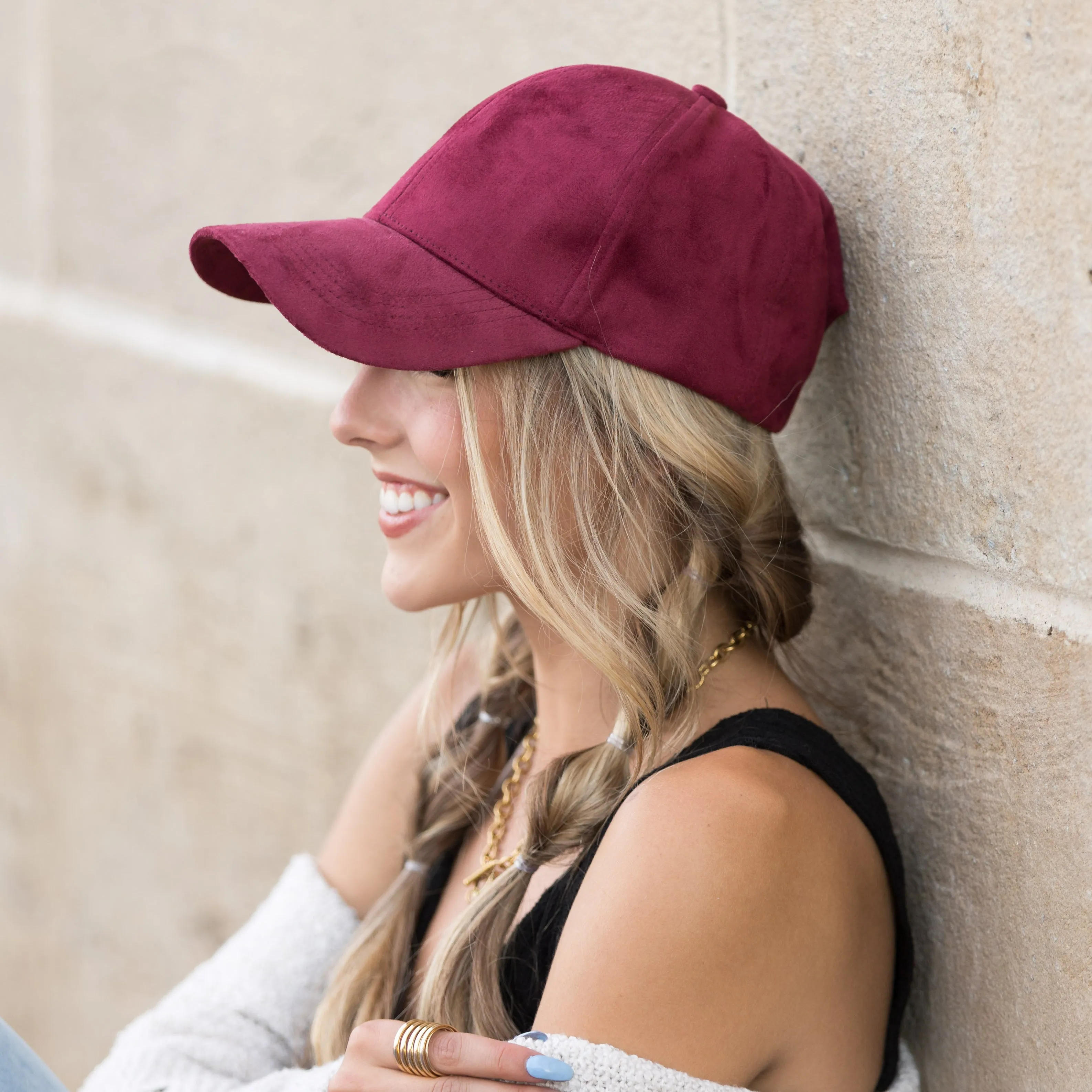 Suede Boyfriend Ball Cap