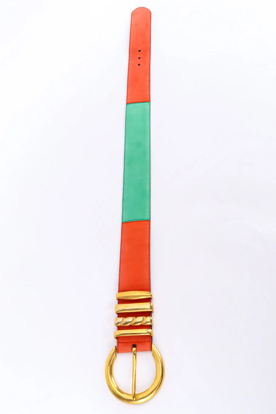 Suede Color Block Belt