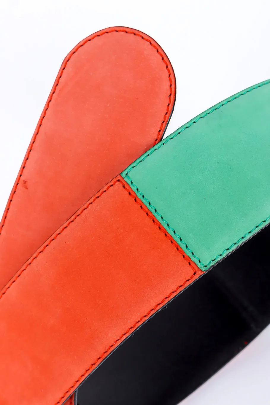 Suede Color Block Belt