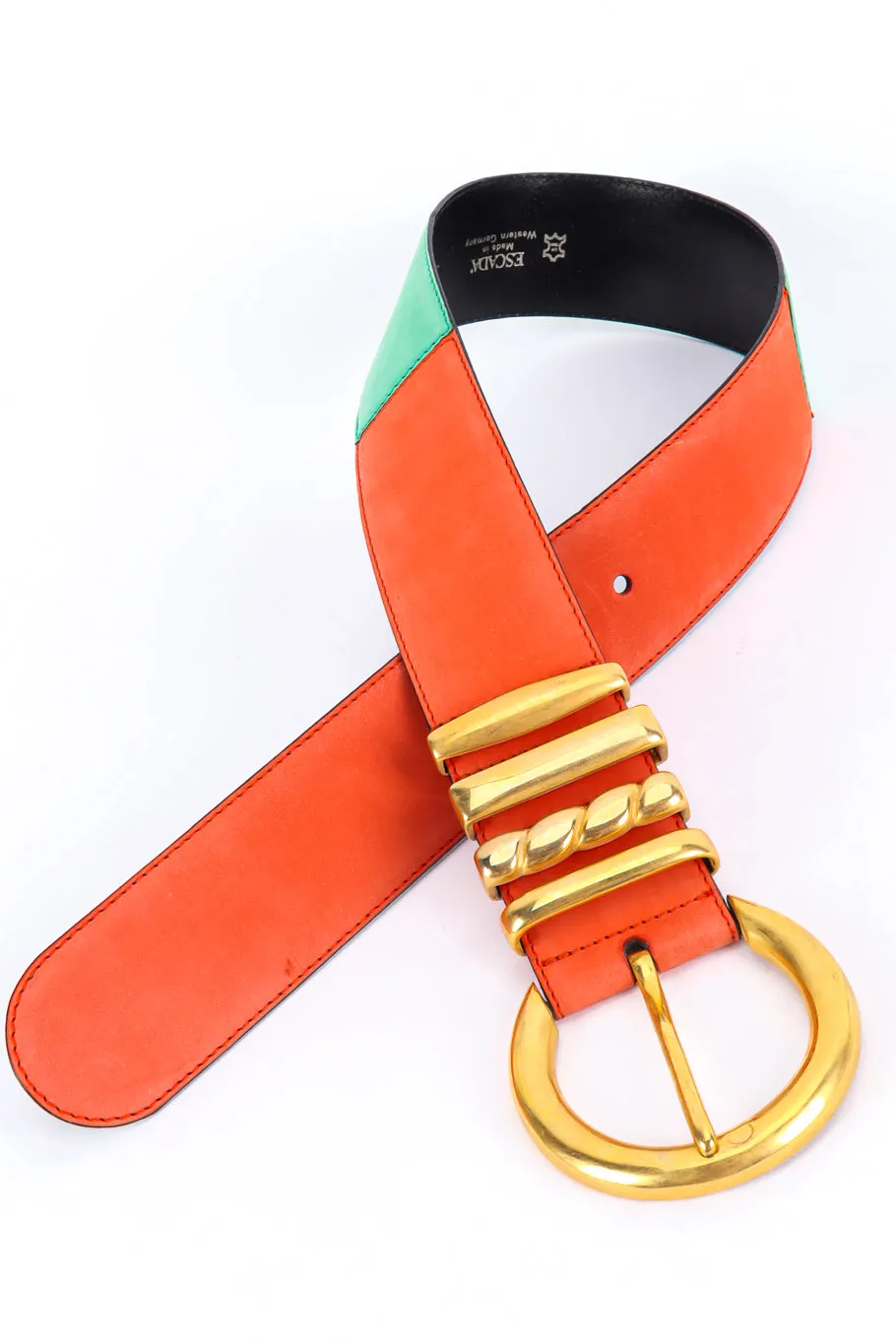 Suede Color Block Belt