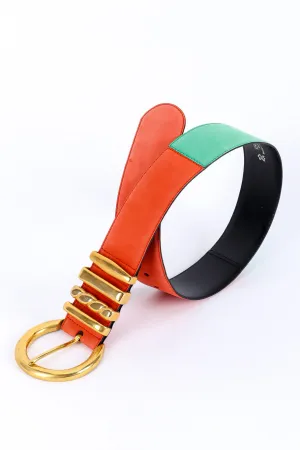 Suede Color Block Belt