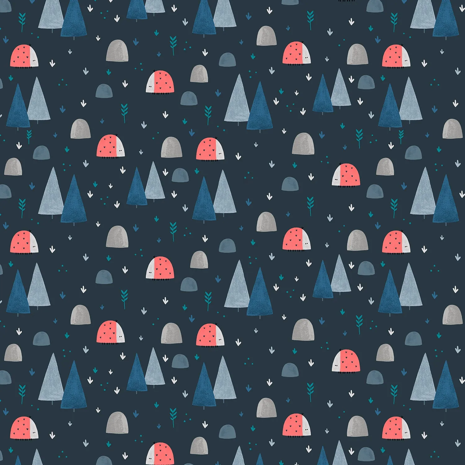 Summer Skies Ladybug Land in Midnight by Aljit Emmens