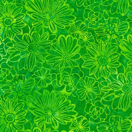 Summer Zest Batiks Green - (2)