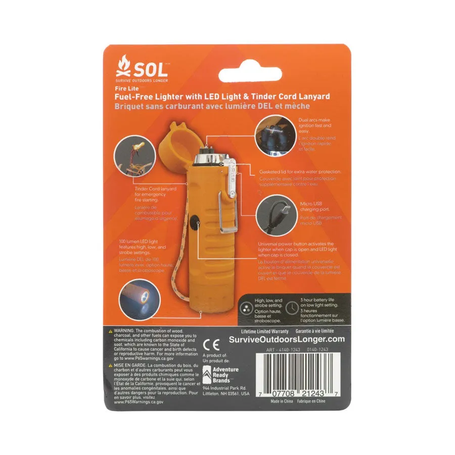 Survive Outdoors Longer SOL Fire Lite Fuel-Free Lighter