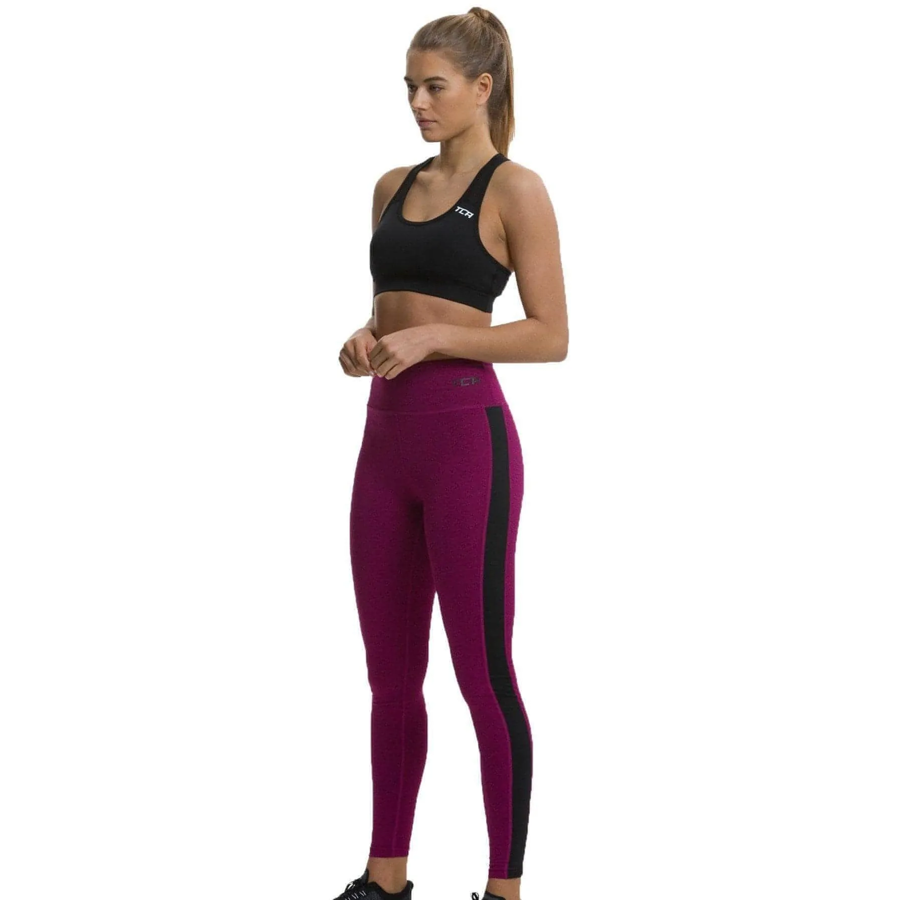 TCA Balance Womens Long Running Tights - Pink