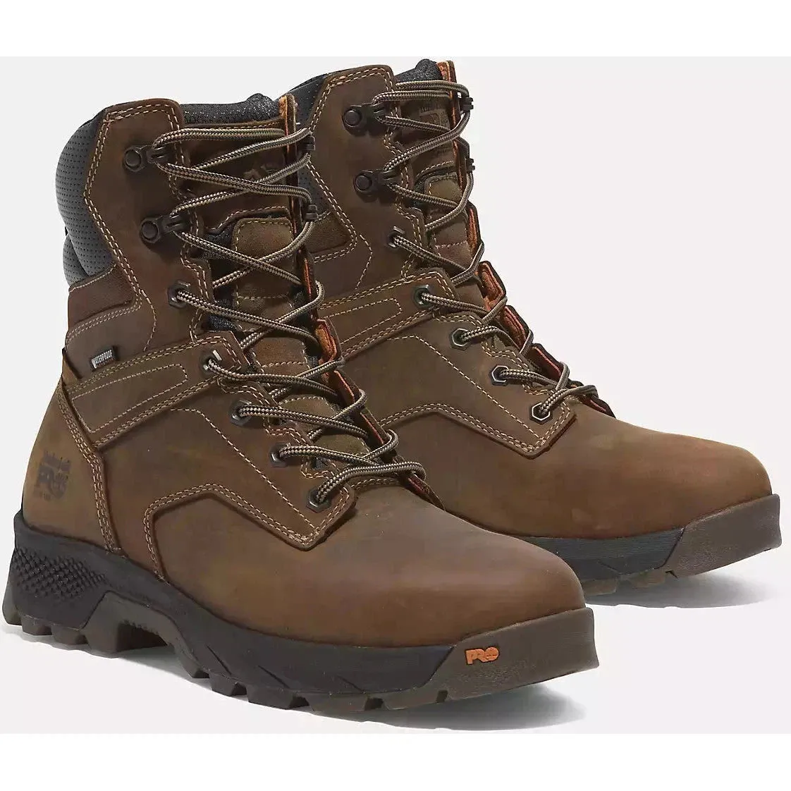 Timberland Pro Men's Titan EV 8" Comp Toe WP Work Boot -Brown- TB0A66QQEM4