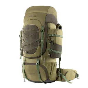 Tripole Walker Pro Metal Frame Rucksack with Rain Cover for Trekking & Travel | Front Opening | Laptop Sleeve | Men & Women | 5 Year Warranty | 80 Litre | Olive Green