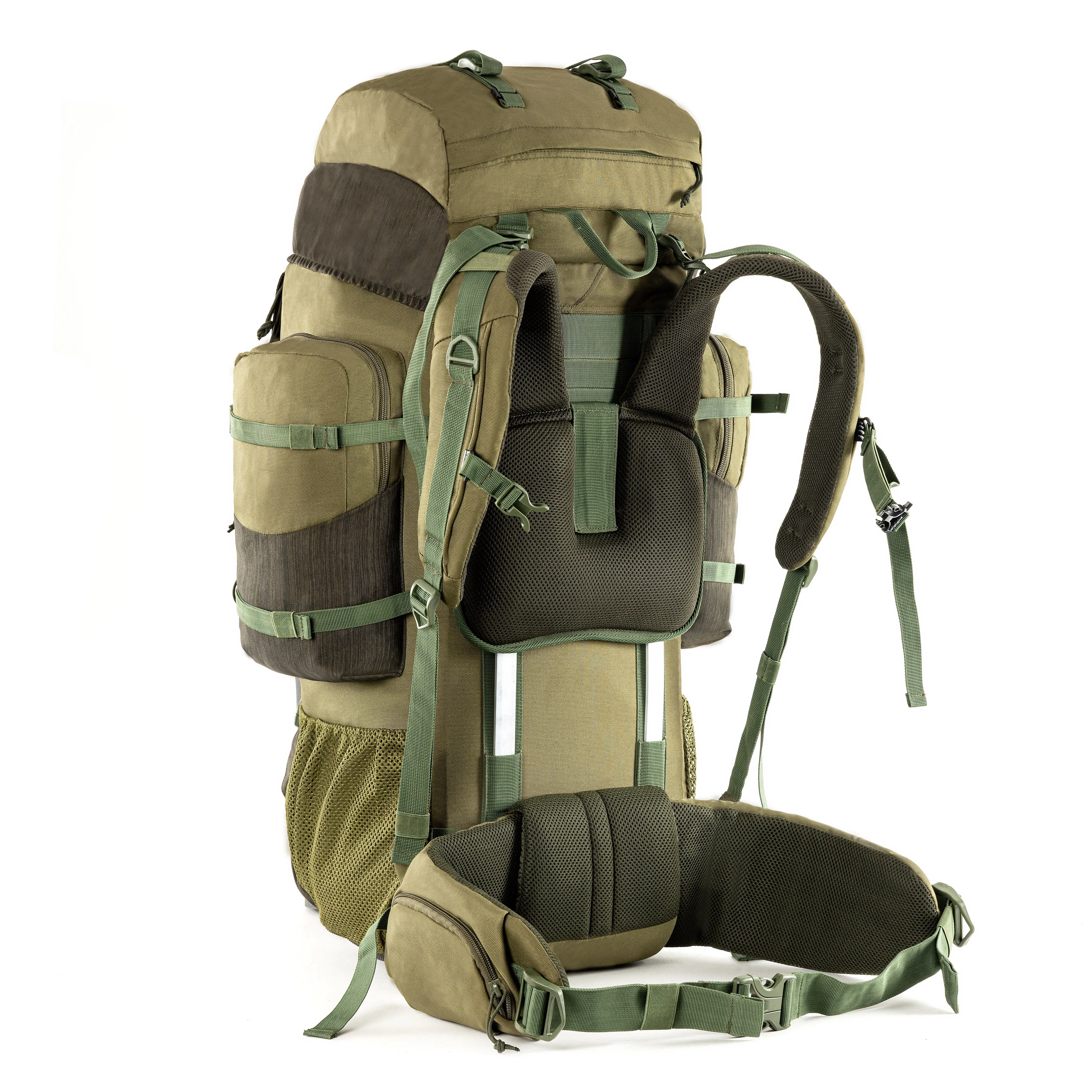 Tripole Walker Pro Metal Frame Rucksack with Rain Cover for Trekking & Travel | Front Opening | Laptop Sleeve | Men & Women | 5 Year Warranty | 80 Litre | Olive Green