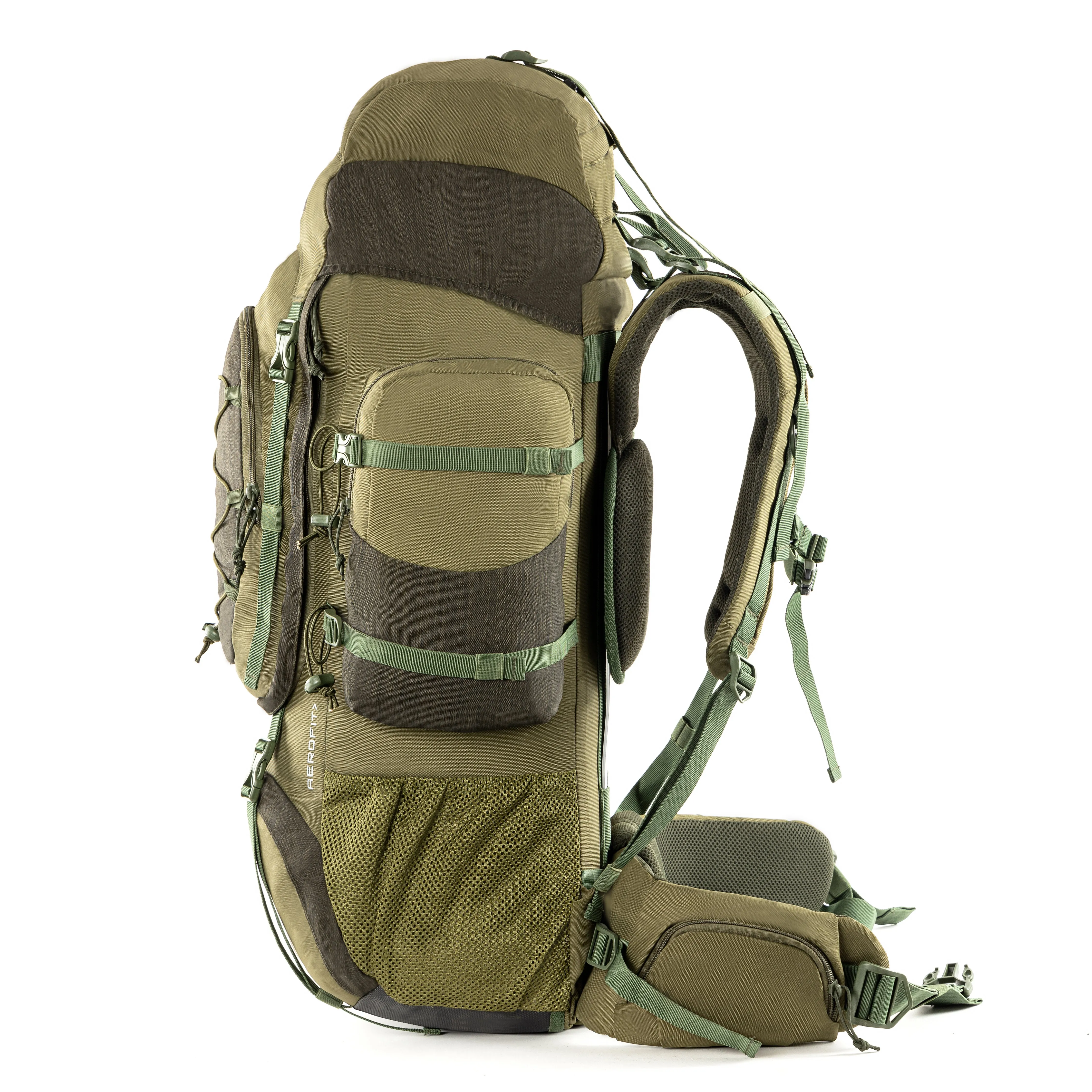 Tripole Walker Pro Metal Frame Rucksack with Rain Cover for Trekking & Travel | Front Opening | Laptop Sleeve | Men & Women | 5 Year Warranty | 80 Litre | Olive Green