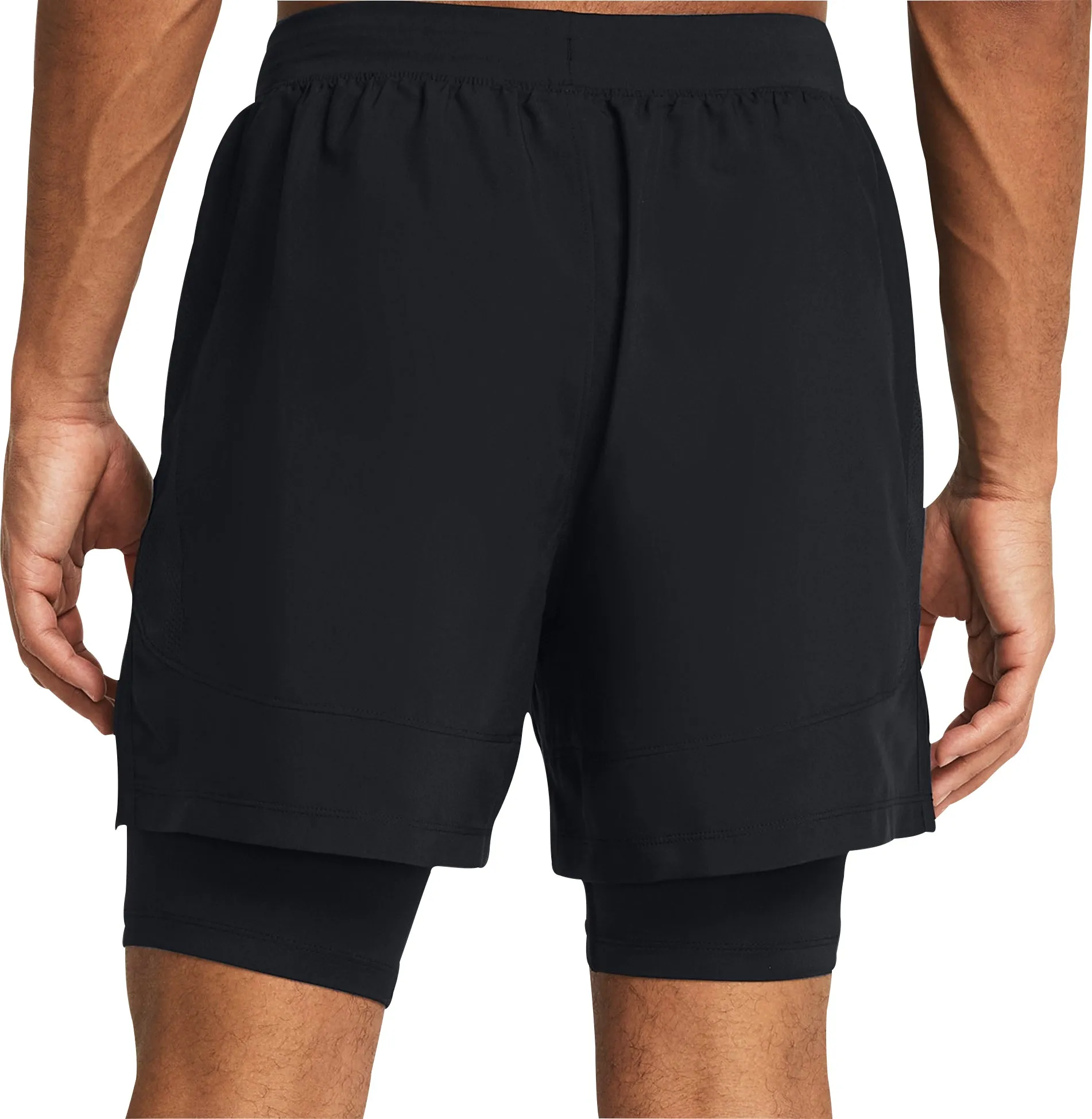 Under Armour Launch 2 In 1 Mens Running Shorts - Black