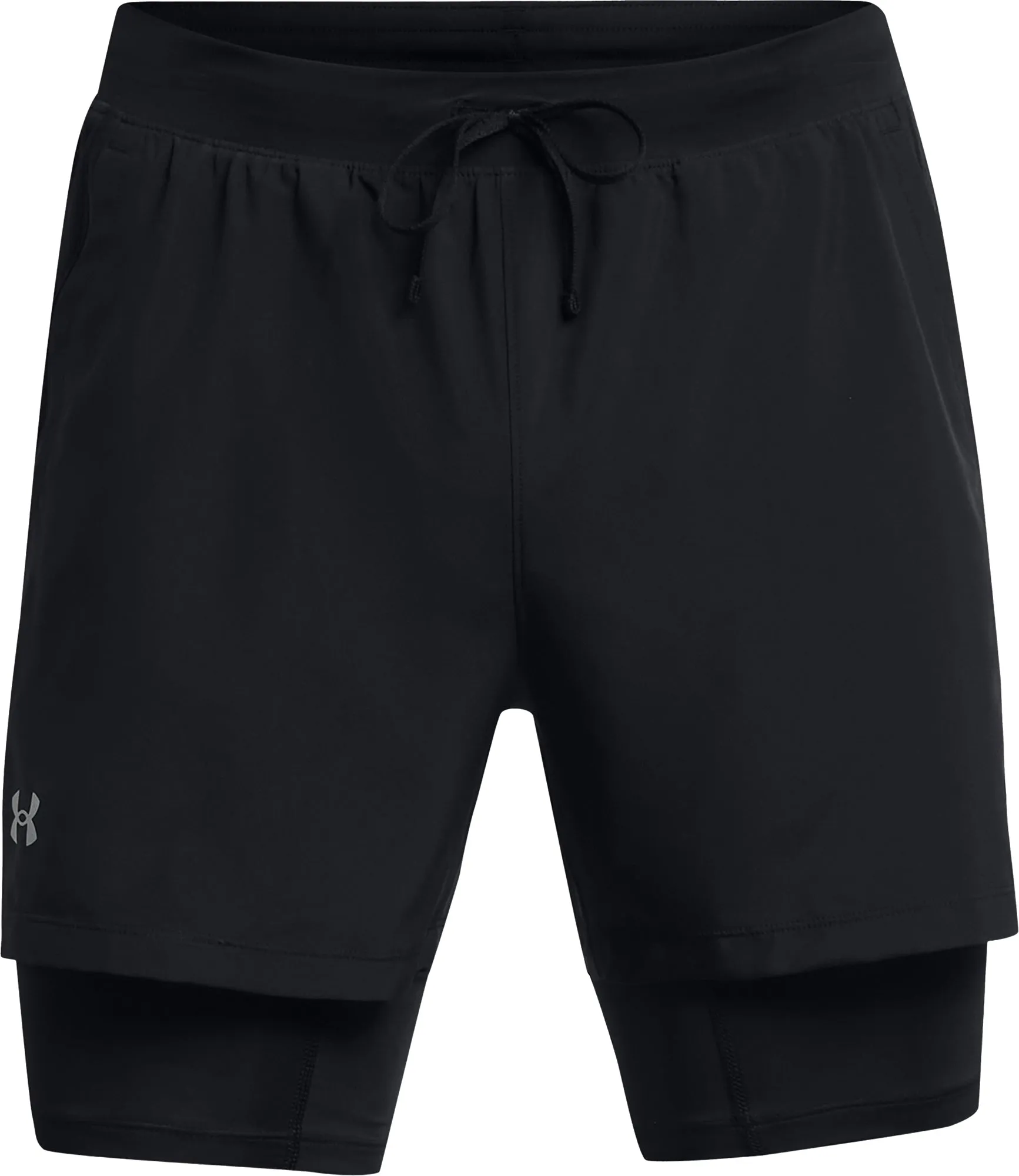 Under Armour Launch 2 In 1 Mens Running Shorts - Black