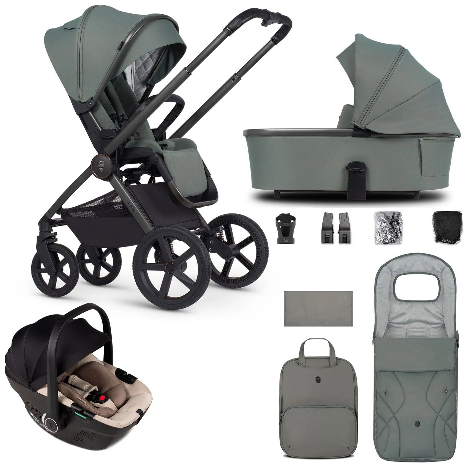 Venicci Tinum Upline 2 3 in 1 Travel System - Aloe