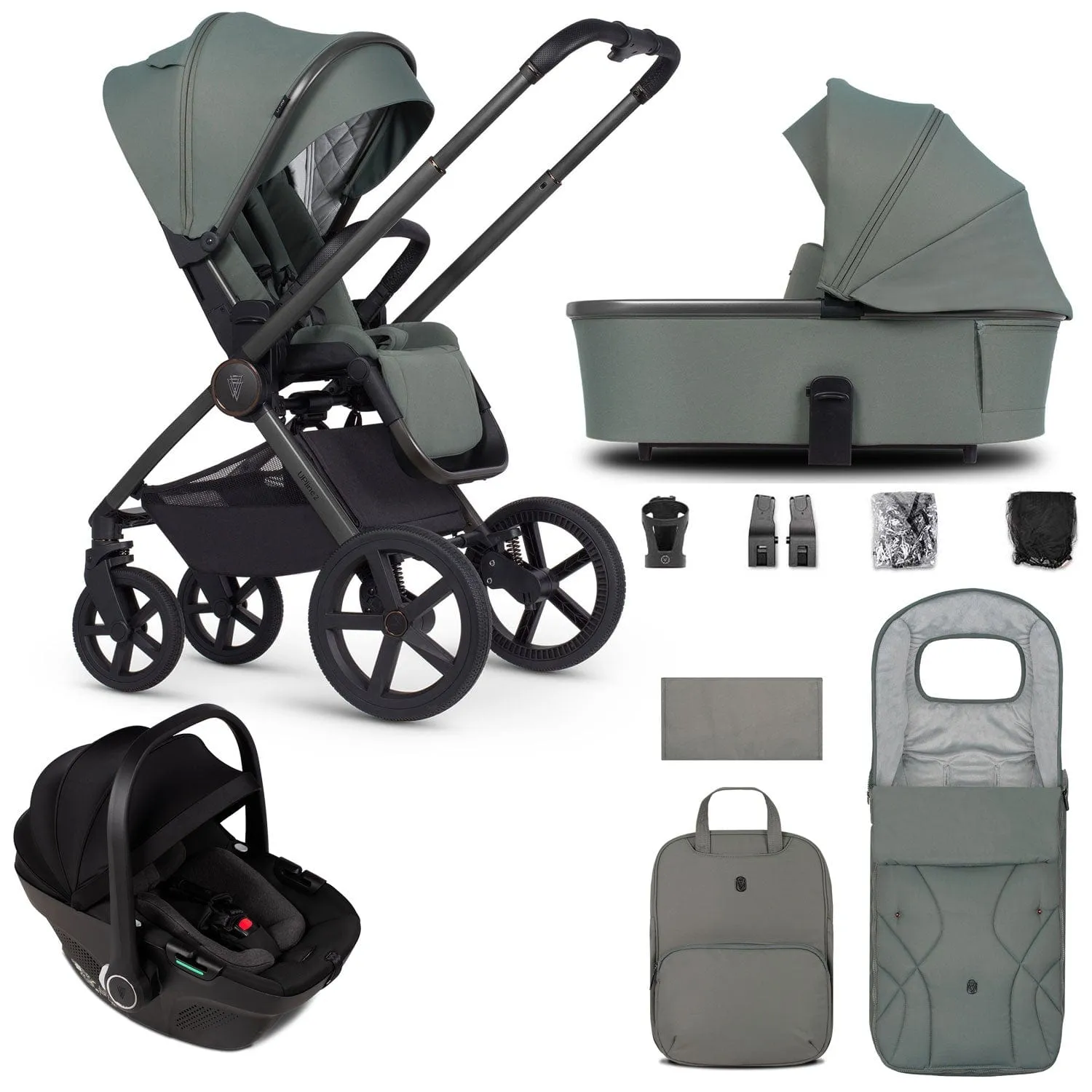 Venicci Tinum Upline 2 3 in 1 Travel System - Aloe
