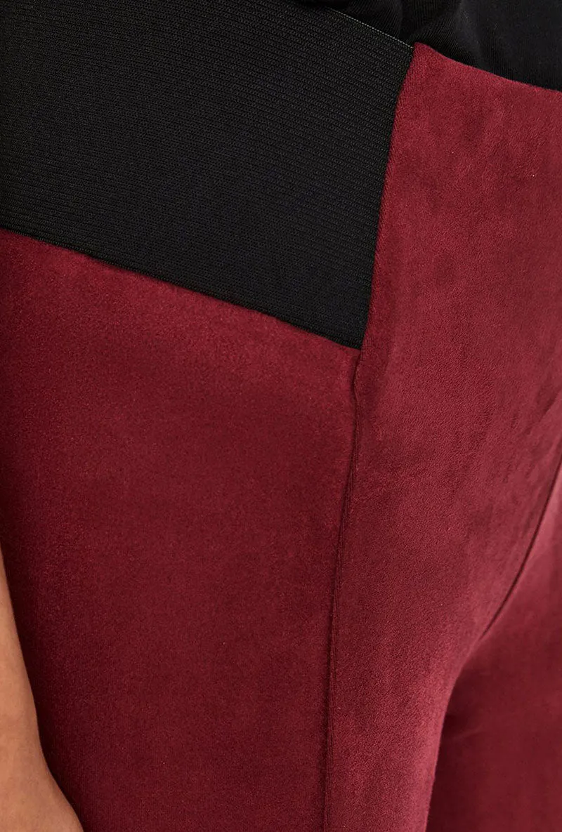 VERO MODA CAVA FAUX SUEDE LEGGINGS