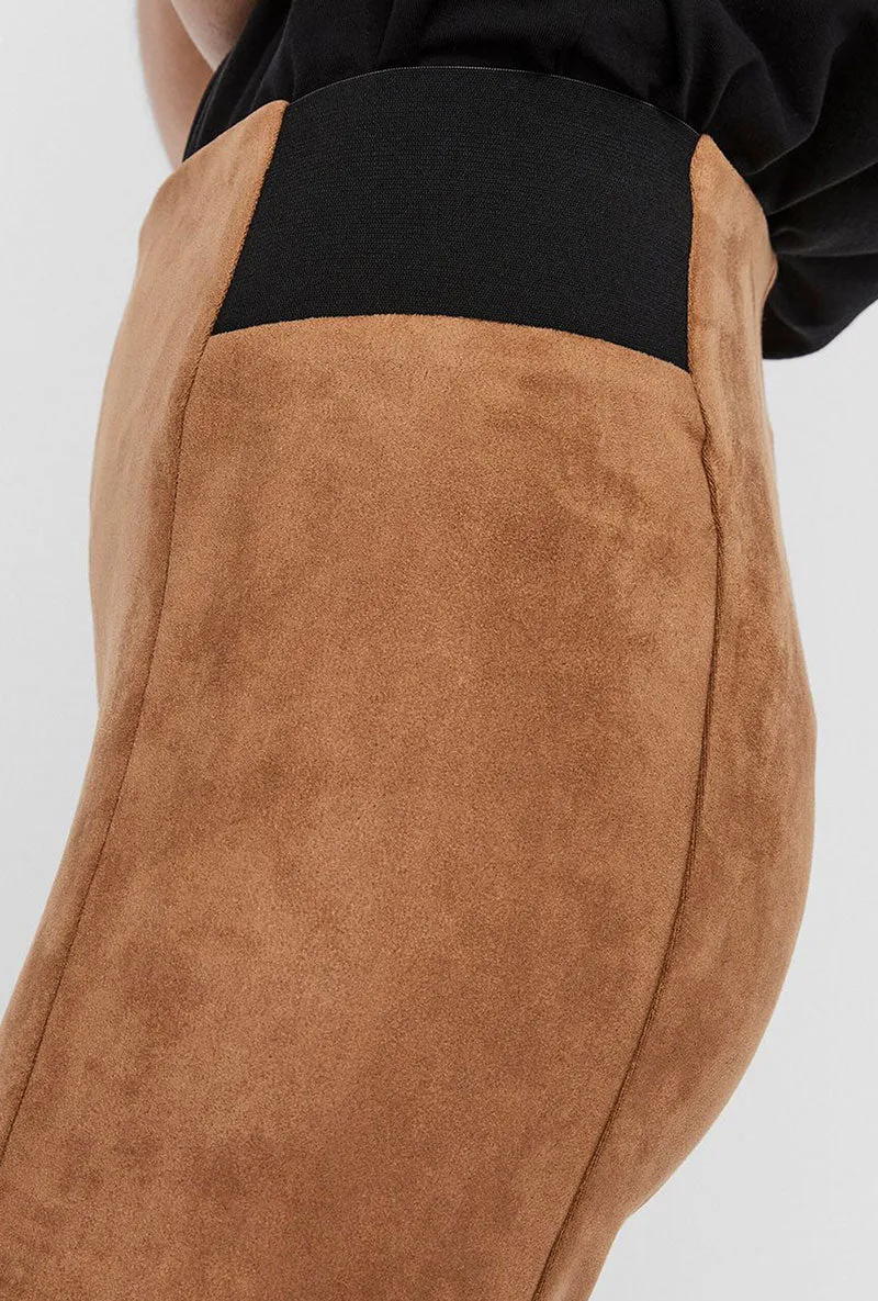 VERO MODA CAVA FAUX SUEDE LEGGINGS