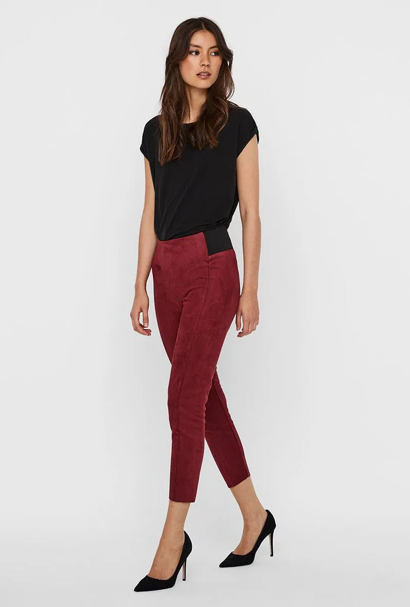VERO MODA CAVA FAUX SUEDE LEGGINGS