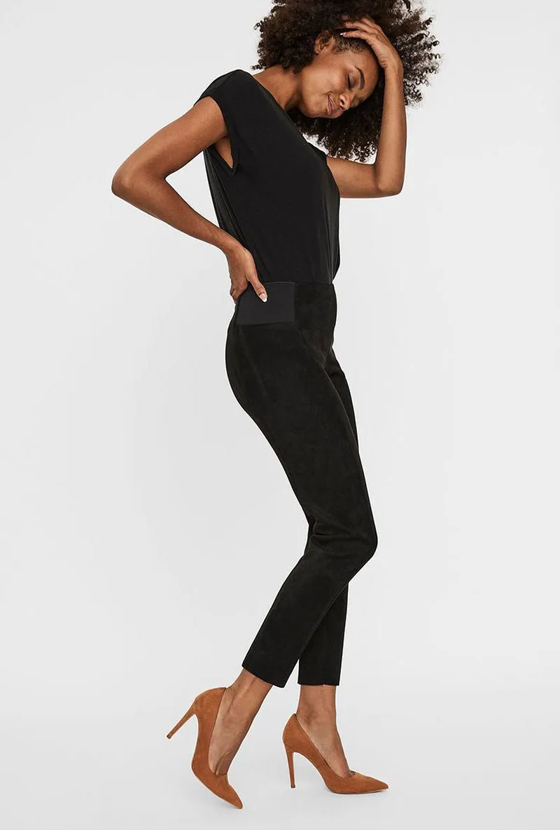 VERO MODA CAVA FAUX SUEDE LEGGINGS