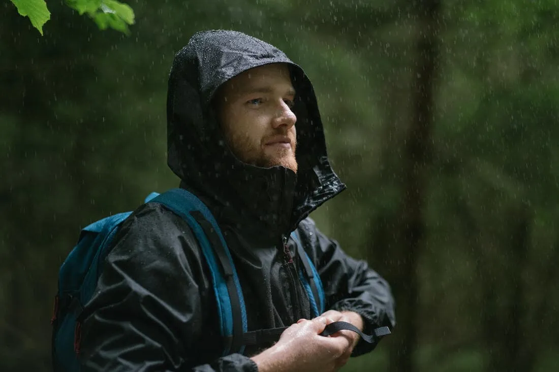Veste coupe vent et déperlante de randonnée - Raincut Full Zip - Homme