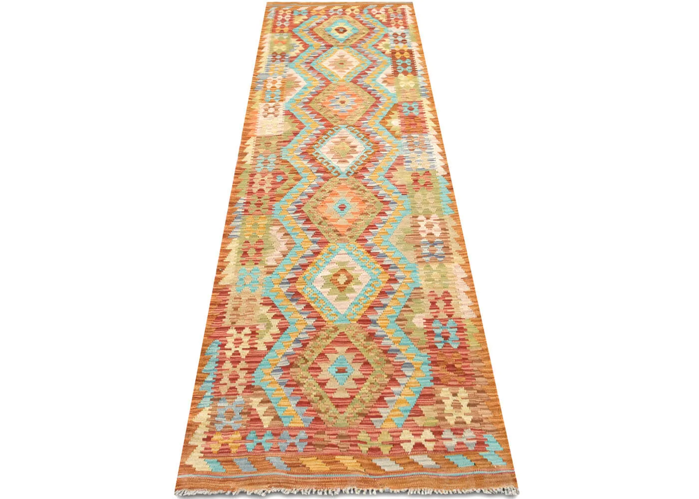 Vintage Afghan Maimana Kilim Runner - 2'8" x 9'5"