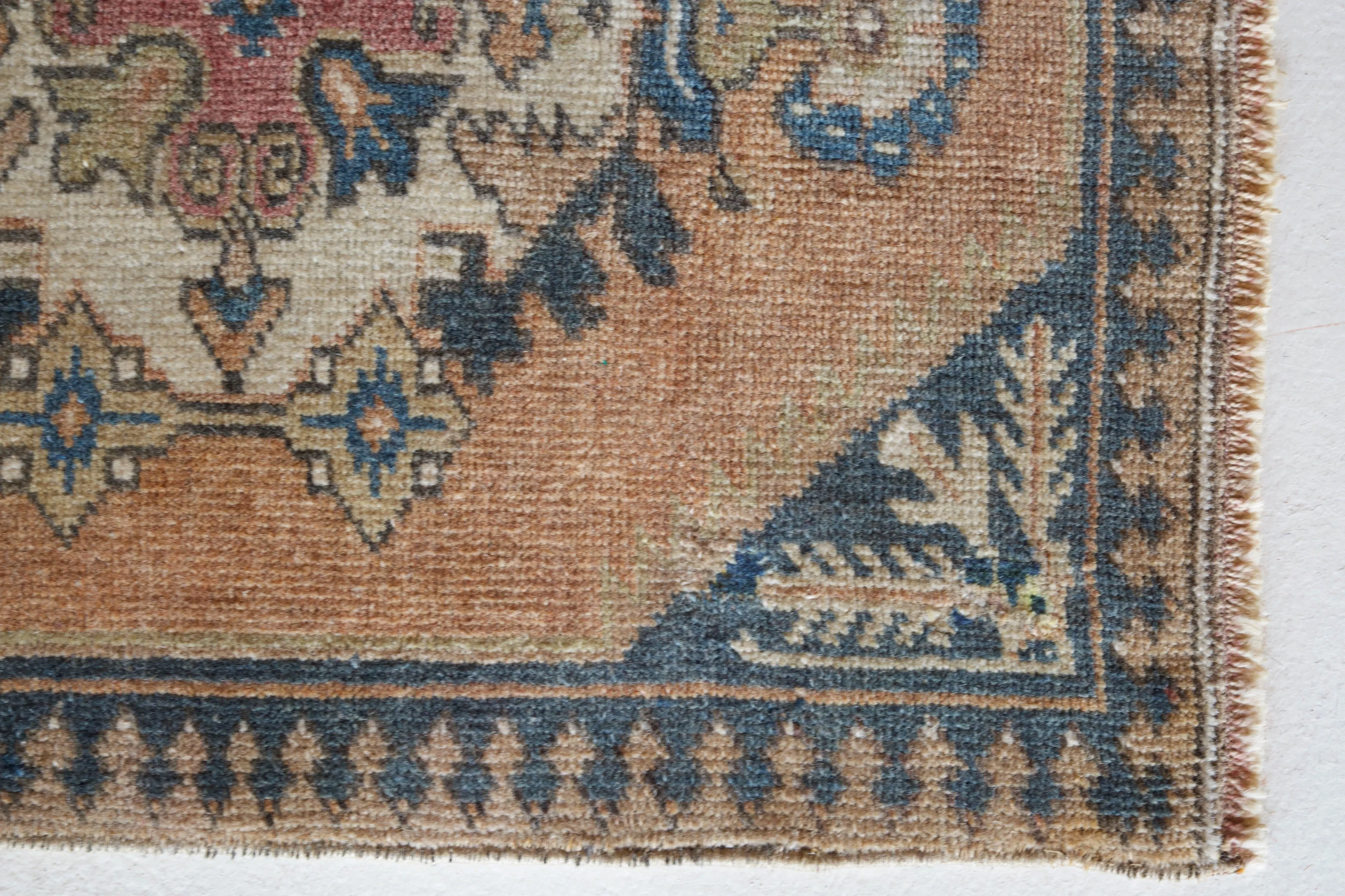 Vintage Mini Turkish Rug 21"x37"