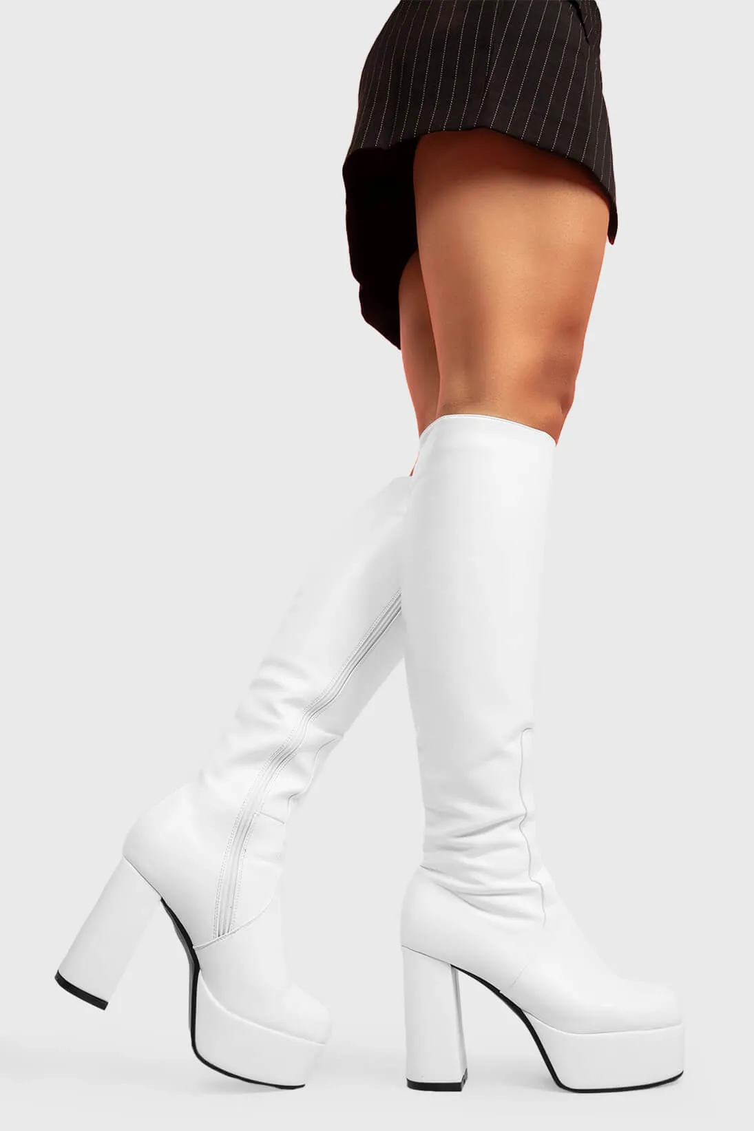 Whatta Showdown Wide Calf Platform Knee High Boots