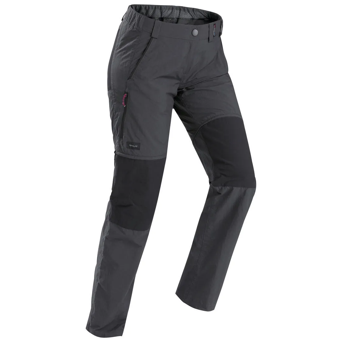 Women's Mountain Trekking 2-in-1 Zip-Off Trousers MT100 - grey