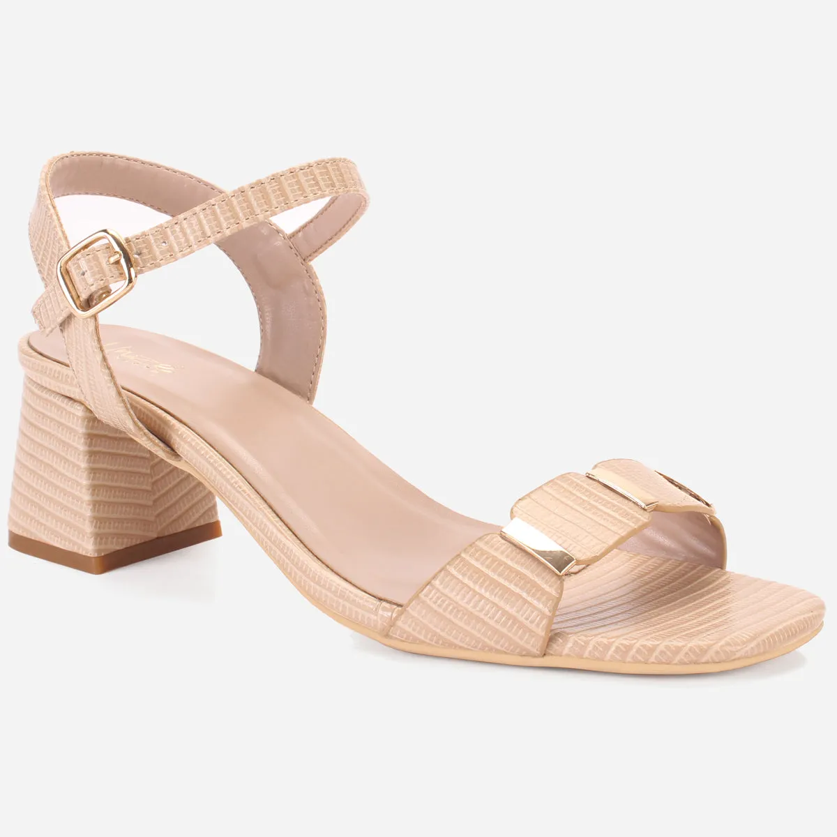 Womens "ZURIA" Ankle Strap Block Heeled Sandals