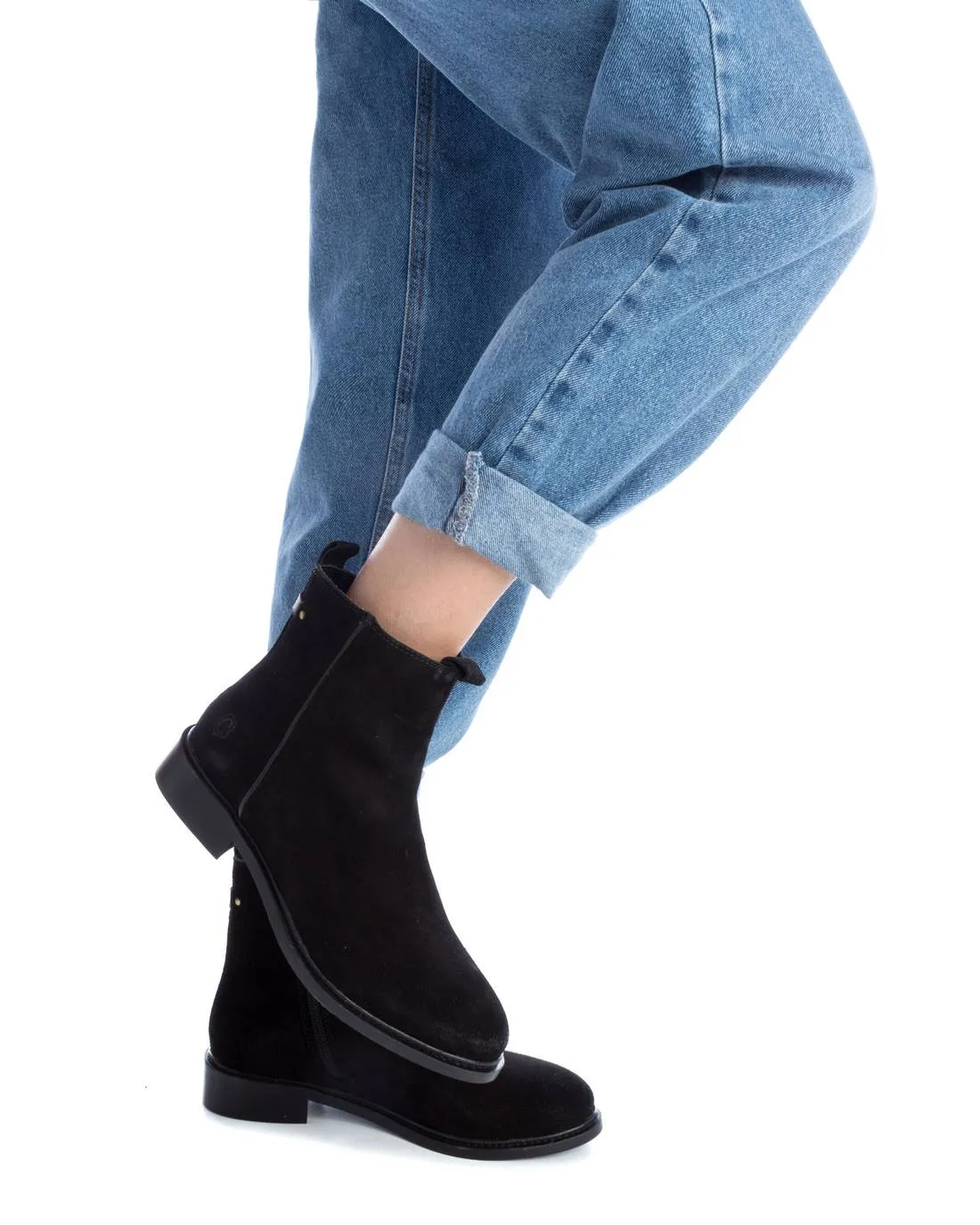 Women's Suede Booties Carmela Collection By XTI 160930 Black